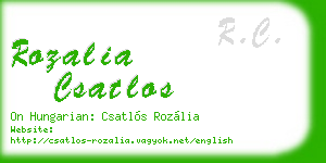 rozalia csatlos business card
